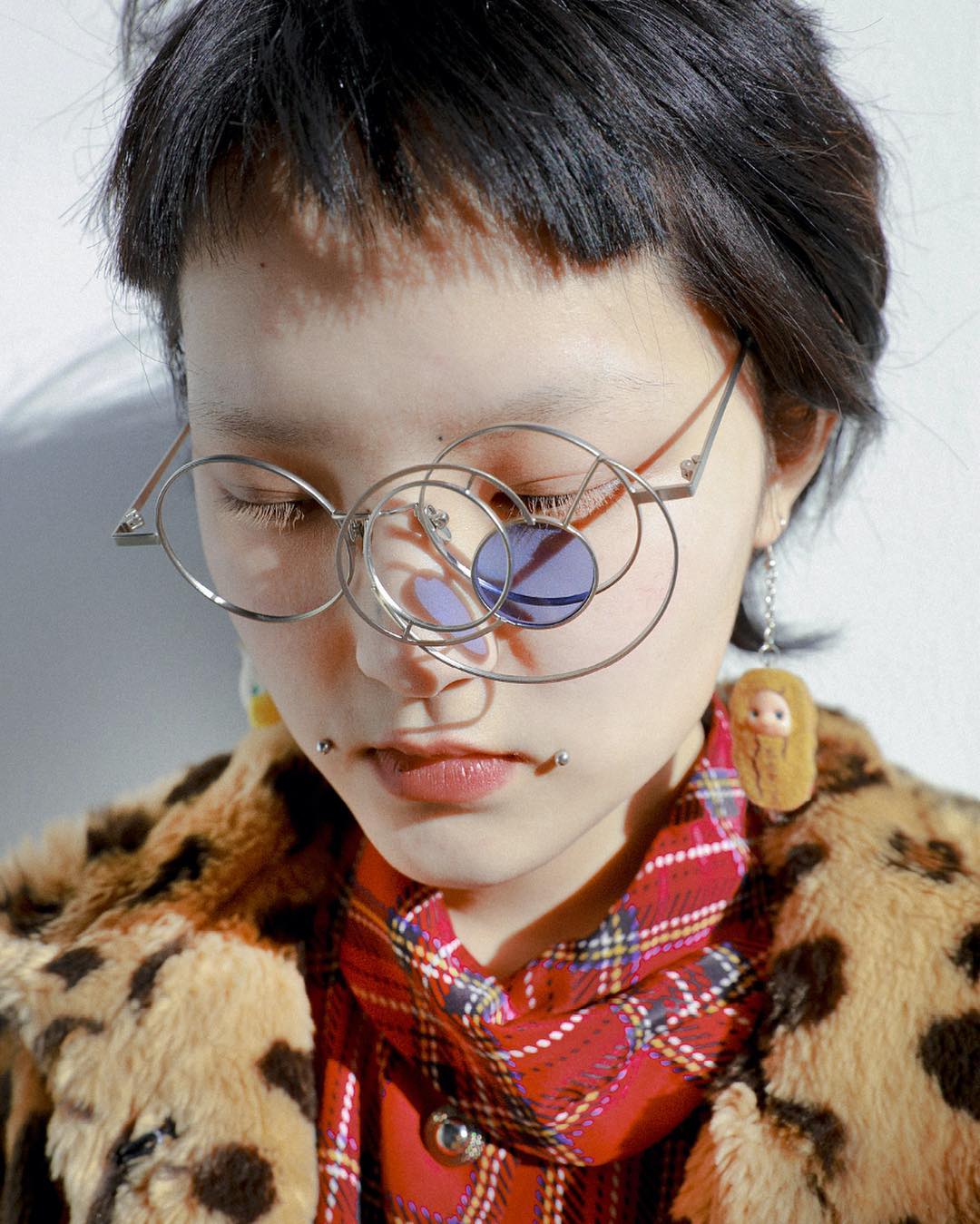 Honggang Lu Lunar Eclipse glasses. Available at Chop Suey Club NYC!