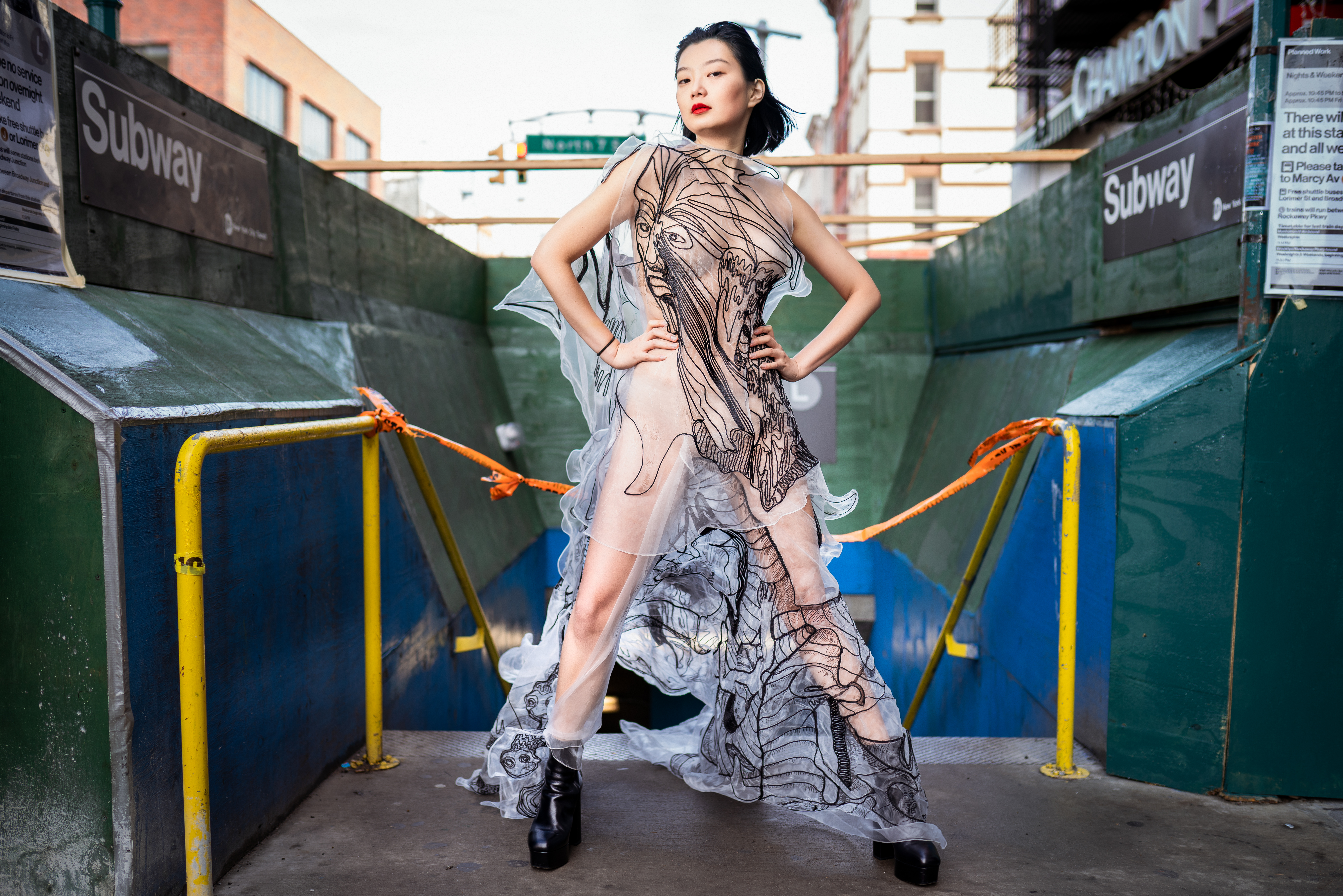 Design by Cui Hanyu (崔翰宇), the 24/ Day Dreamer's Day Dream Collection -- Modeled by Jenn Liu. Photography by Lu "Luna" Weijia for Temper Magazine’s “The R-Rated Issue”. Copyright @Temper Magazine, 2019. All rights reserved