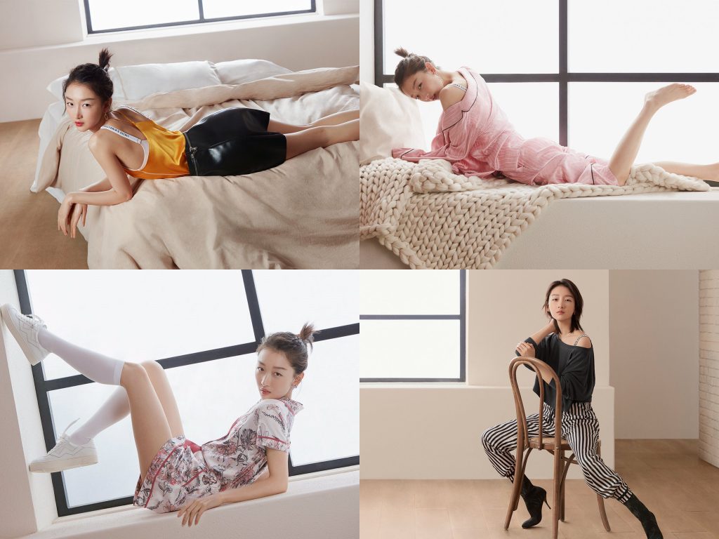 Actress Zhou Dongyu (周冬雨) for Victoria's Secret.